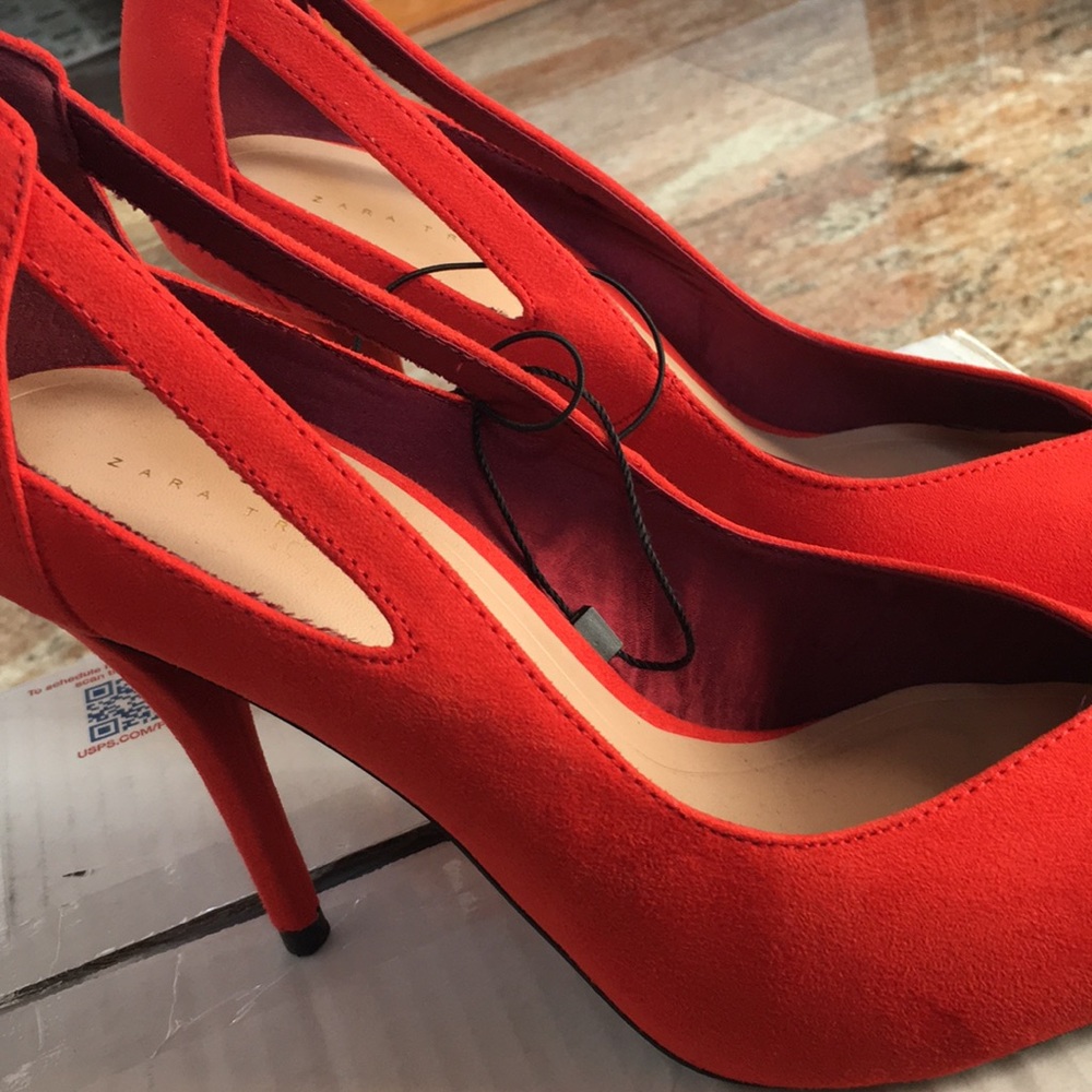 Hot red Zara hells New size 40 - Picture 3 of 5